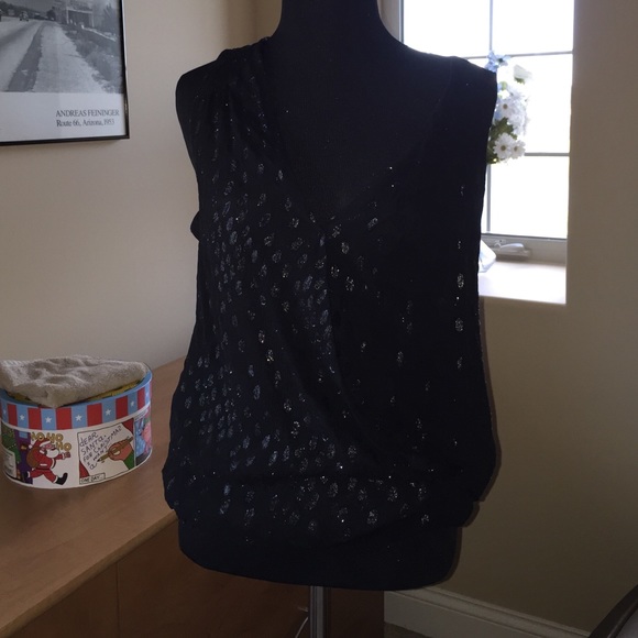 Black drape blouse