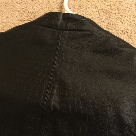 Bebe Leather Peplum Coat - Picture 4 of 7