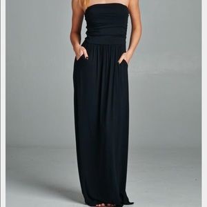 Blue chic boutique black dress