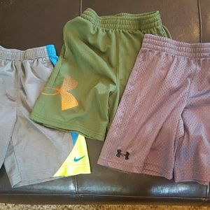Nike, Under Urmour, 3 shorts size 6