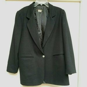 Vintage Black Harris/Wallace Wool Coat