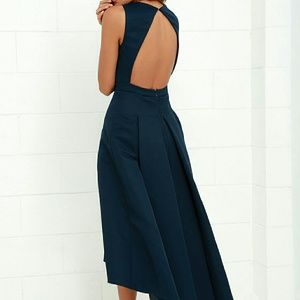 Lulus Paso Doble Navy Blue High-low Dress