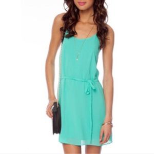 Tie waist naked zebra dress