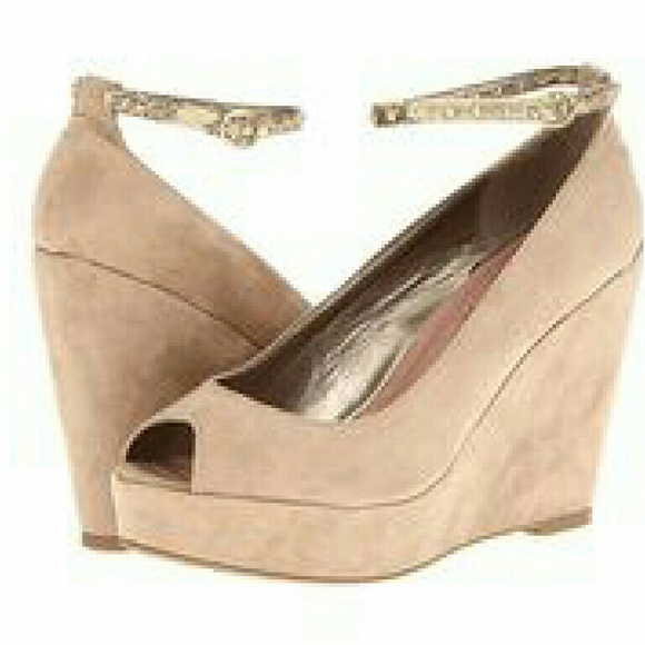 Pink & Pepper peeptoe wedge