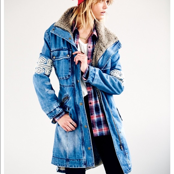 ISO free people rendered denim jacket - Picture 1 of 1