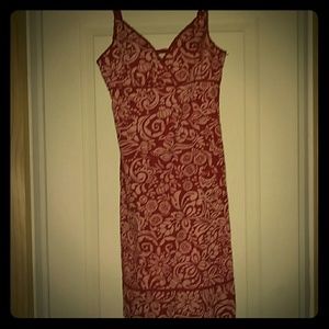 Vintage Terra-Cotta Boho Paisley Tank Dress