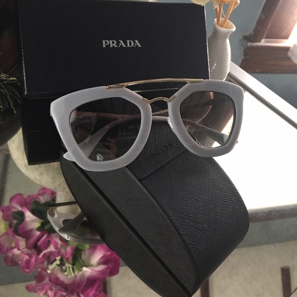 Prada Women's Gradient PR09QS Grey Aviator