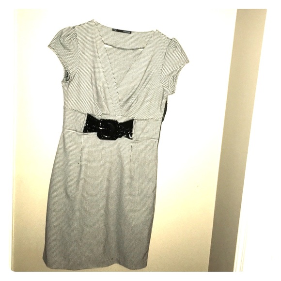 Black and white dress with belt from Maurices