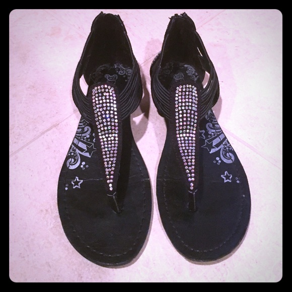 💎 Sparkly Black Sandals! 💎