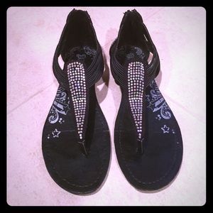 💎 Sparkly Black Sandals! 💎