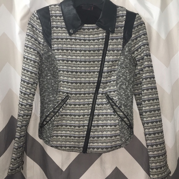 Kaii Faux Leather Trim Jacket