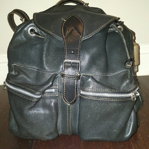 rugby leather backpack