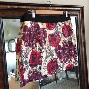 Rose print Forever21 mini skirt
