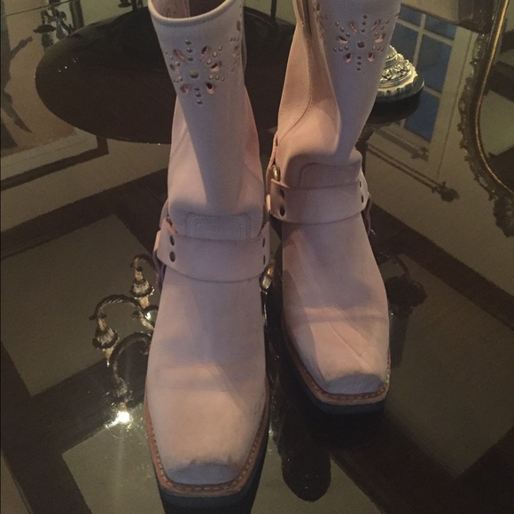 Frye pink boots !!!