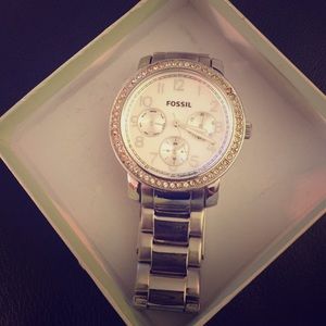 Silver Fossil watch