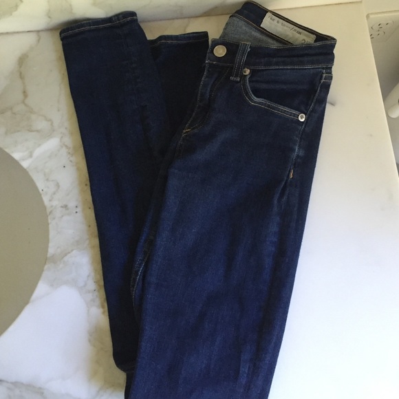 High rise Rag and bond dark denim jeans