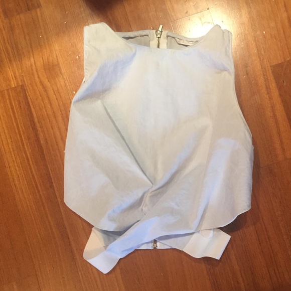 Zara Tops - Light Blue Crop Top