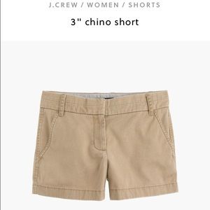 Chino J.Crew Shorts. Size 0.