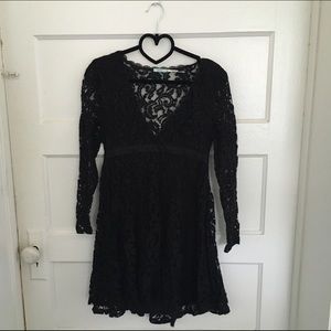 Kimchi Blue Black Velvet Dress