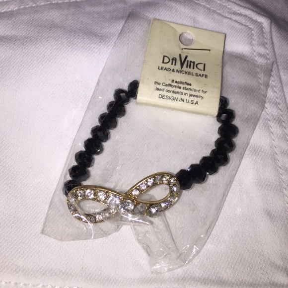 Rhinestone infinity bracelet