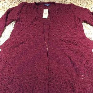 NWT maroon cardigan