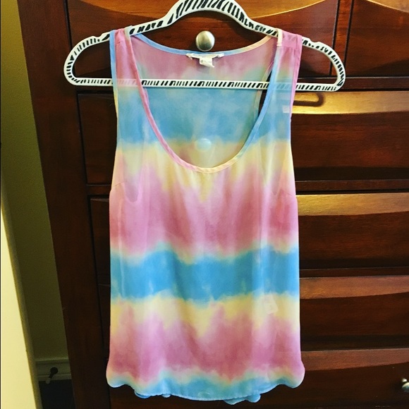 Forever 21 Tops - Tie dye sheer tank top!