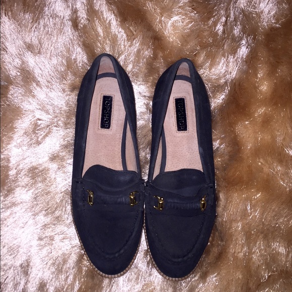 Topshop Black Horsebit Loafer