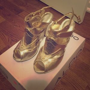 Also Gold Gladiator Heels