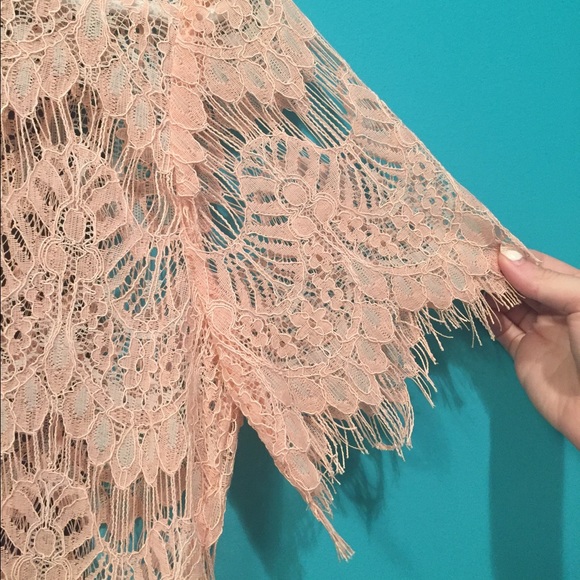 Light Pink Eyelet Lace Top!