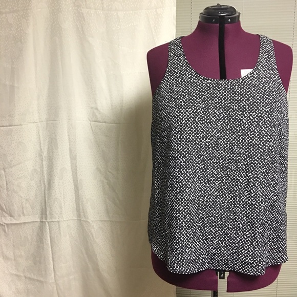 NWT xxl mossimo black and white racer back tank