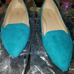 Nine West Faux Suede Pointy Toe Flats