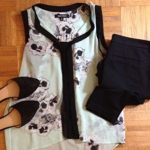 Ellen Tracey floral sleeveless top