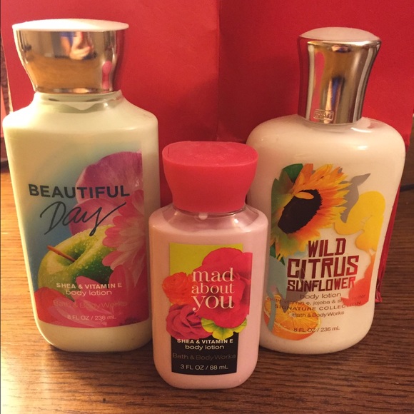 3 brand new bath&body works lotion, a set.