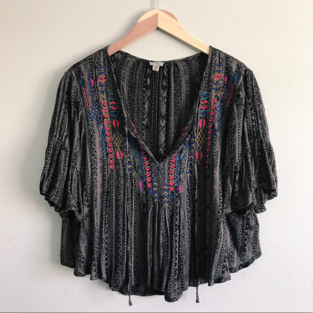 ecote embroidered top