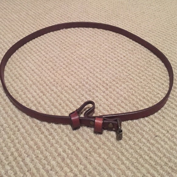 Brown leather belt