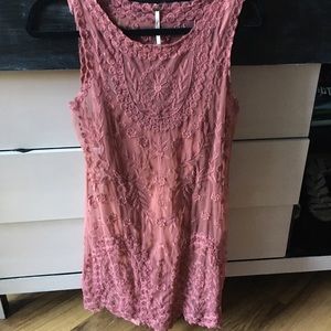 Free People lace dress with slip underneath
