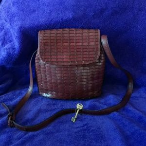 Fossil leather crossbody.