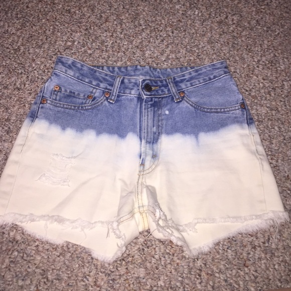 Homemade bleached jean shorts