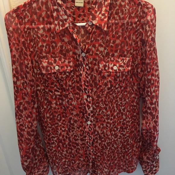 Lucky brand leopard blouse