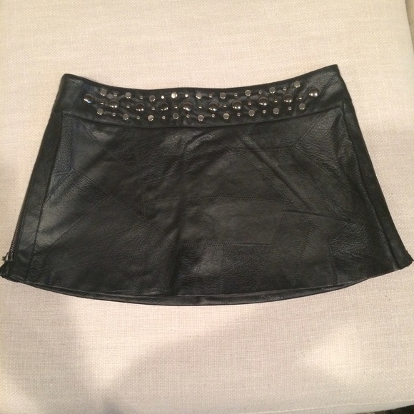 Bebe faux leather skirt.