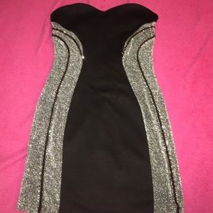 Black & Silver Embellished Dress