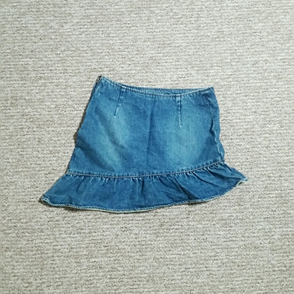 Asymmetrical Jean Skirt - Picture 2 of 3
