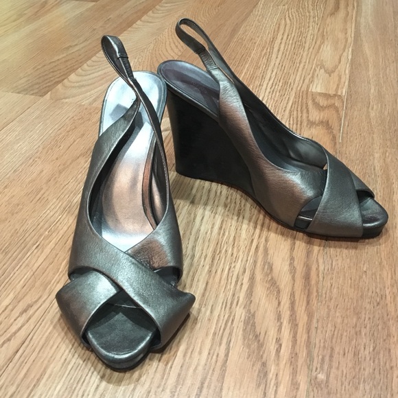Nine West peep toe wedges