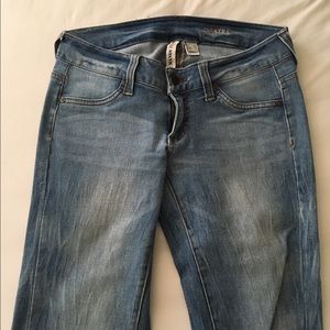 Mango light wash low rise jeans