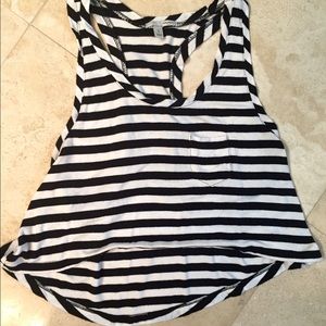 B&W striped crop top