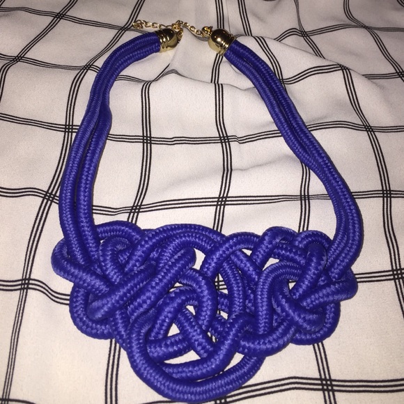 Royal Blue Rope Necklace - Picture 2 of 4