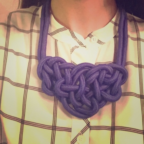Royal Blue Rope Necklace - Picture 4 of 4