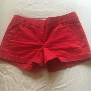 Red Chino J.Crew shorts Size 0