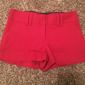Tracy Evans Red high waisted shorts