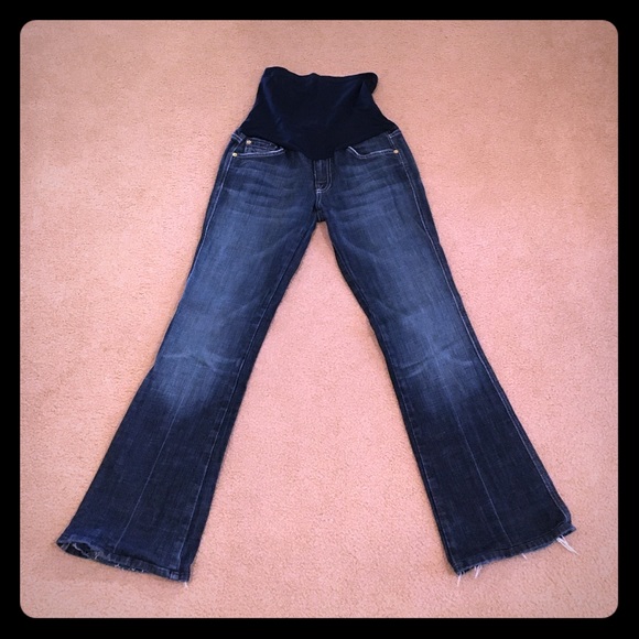 7 for all mankind maternity jeans, size 28.